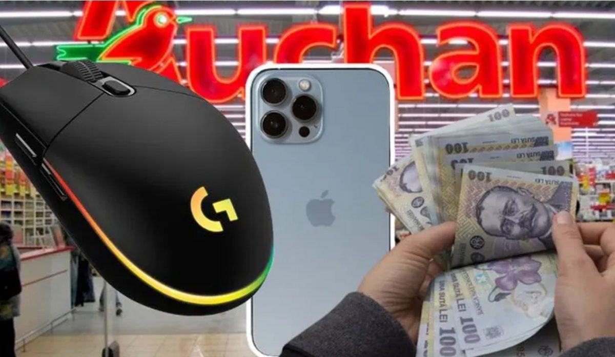 Reduceri colosale la Auchan după scadalul caselor de marcat. iPhone la preţ de chilipir, vei scana cu plăcere codul de bare!