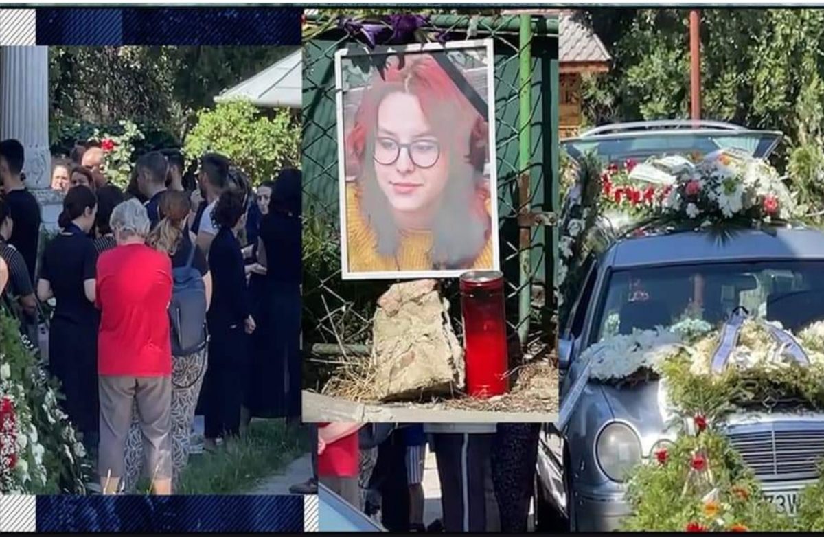 Imaginile durerii de la înmormântarea Melisei, adolescenta ucisă la Craiova. „Da, au fost împreună. El era gelos”