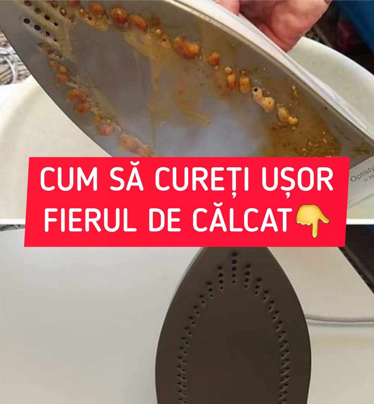 Cum să curățiți fierul de călcat eficient!