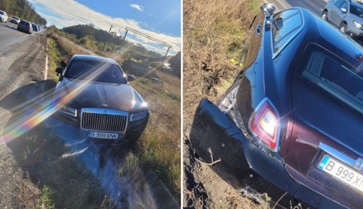 Rolls-Royce-ul lui Gigi Becali, implicat într-un accident rutier. Latifundiarul din Pipera era la volan
