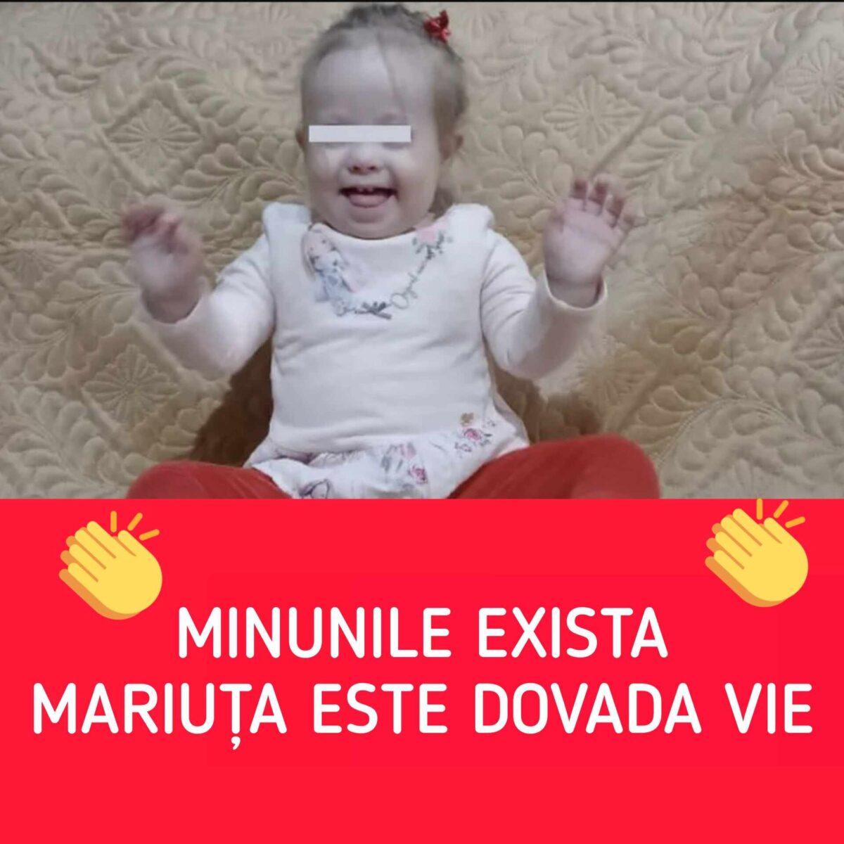 Măriuţa avea două găuri în inimă. La un an de la operația pe cord deschis, micuţa din Bucovina  se uită la desene animate cu Masha