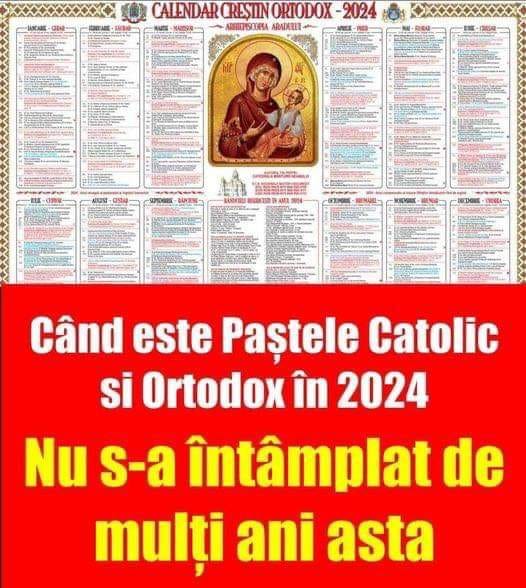 Când pică Paştele în 2024. Când pică Paştele ortodox şi cel catolic în