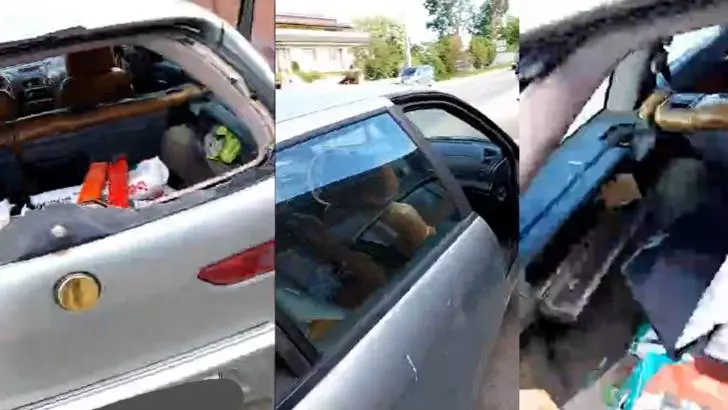 Și-a distrus mașina în fața polițiștilor, supărat că a rămas fără talon. Spectacol șocant oferit de un șofer din Neamț – VIDEO