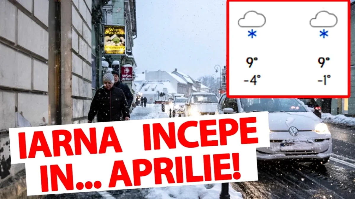 În România, iarna începe în.. aprilie! Meteorologii Accuweather anunță ninsori și viscol în aceste orașe