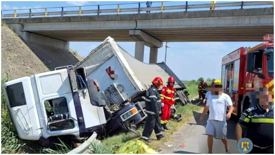 UPDATE Accident cu șapte mașini pe autostrada București – Pitești. Planul Roșu a fost activat. Un copil de 10 ani a murit VIDEO