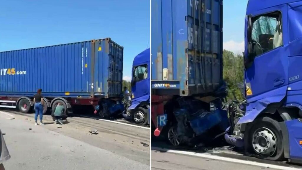 A fost activat Planul Roşu de Intervenţie în România. Au fost implicate trei TIR-uri şi cinci autoturisme