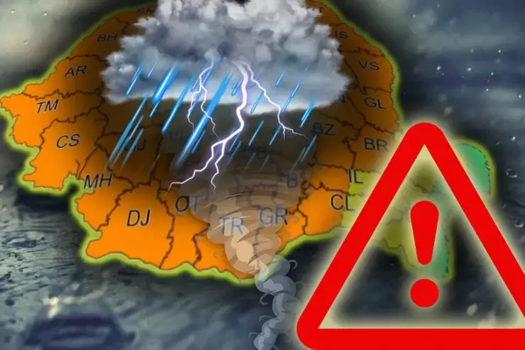 Cod galben de caniculă și vijelii în aproape toată țara. Zonele vizate de fenomene meteo extreme