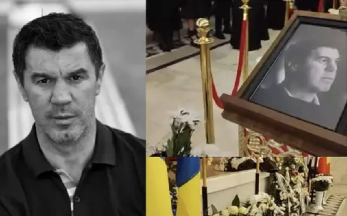 Primele imagini de la înmormântarea lui Mihai Leu din Hunedoara. Soția – sfâșiată de durere, slujba este oficiată de mai mulți preoți și sute de persoane își iau rămas bun