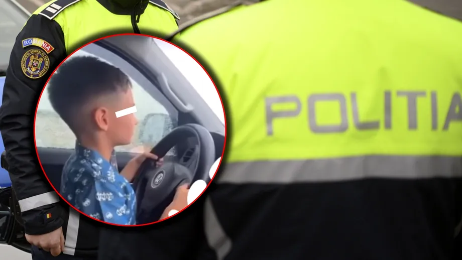 Video. Copil de 7 ani, filmat de tatăl lui în timp ce conducea mașina pe un drum public din Galați. Bărbatul s-a ales cu dosar penal