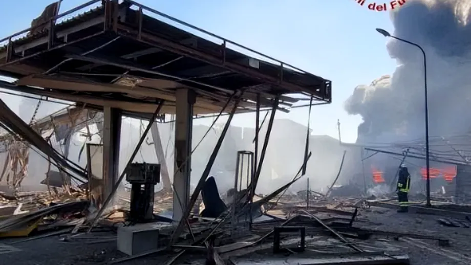 Explozie devastatoare la o benzinărie din Roma. Mai mulți oameni sunt răniți grav. Video