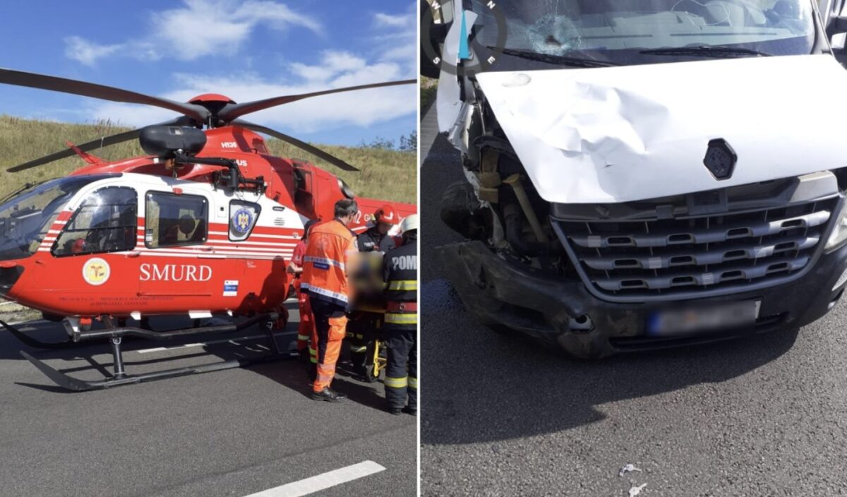 Accident îngrozitor. Intervine elicopterul SMURD
