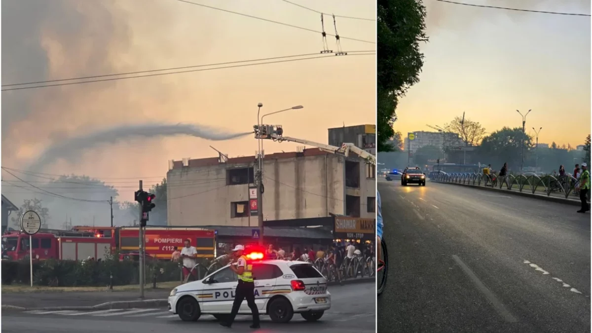 BREAKING | Incendiu puternic în București. Ard mai multe clădiri, mari degajări de fum. „Evitați Colentina, intersecție cu Șoseaua Fundeni, care e închisă pe ambele sensuri”