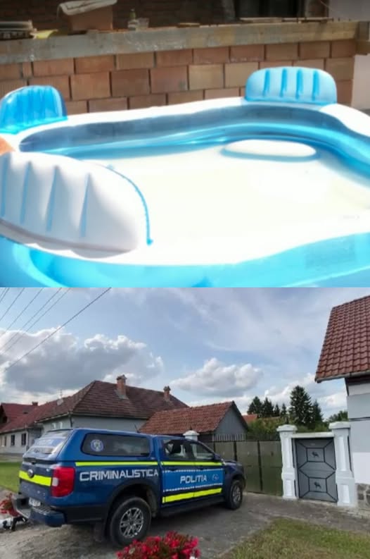 VIDEO Filmul tragediei în care un copil de 9 ani și tatăl său au murit electrocutați în piscină gonflabilă din curtea casei