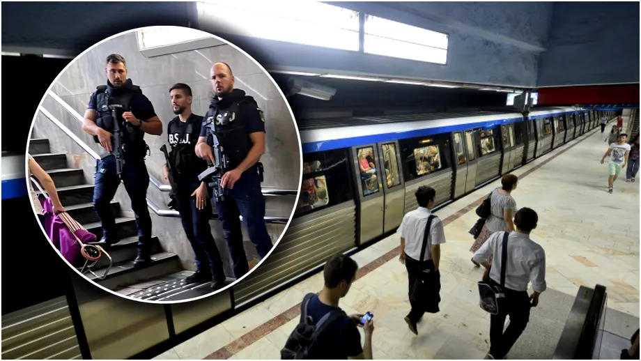 Patrule de jandarmi înarmați la metroul din București. Cum explică autoritățile o astfel de măsură: „Solicitați-le sprijinul!”