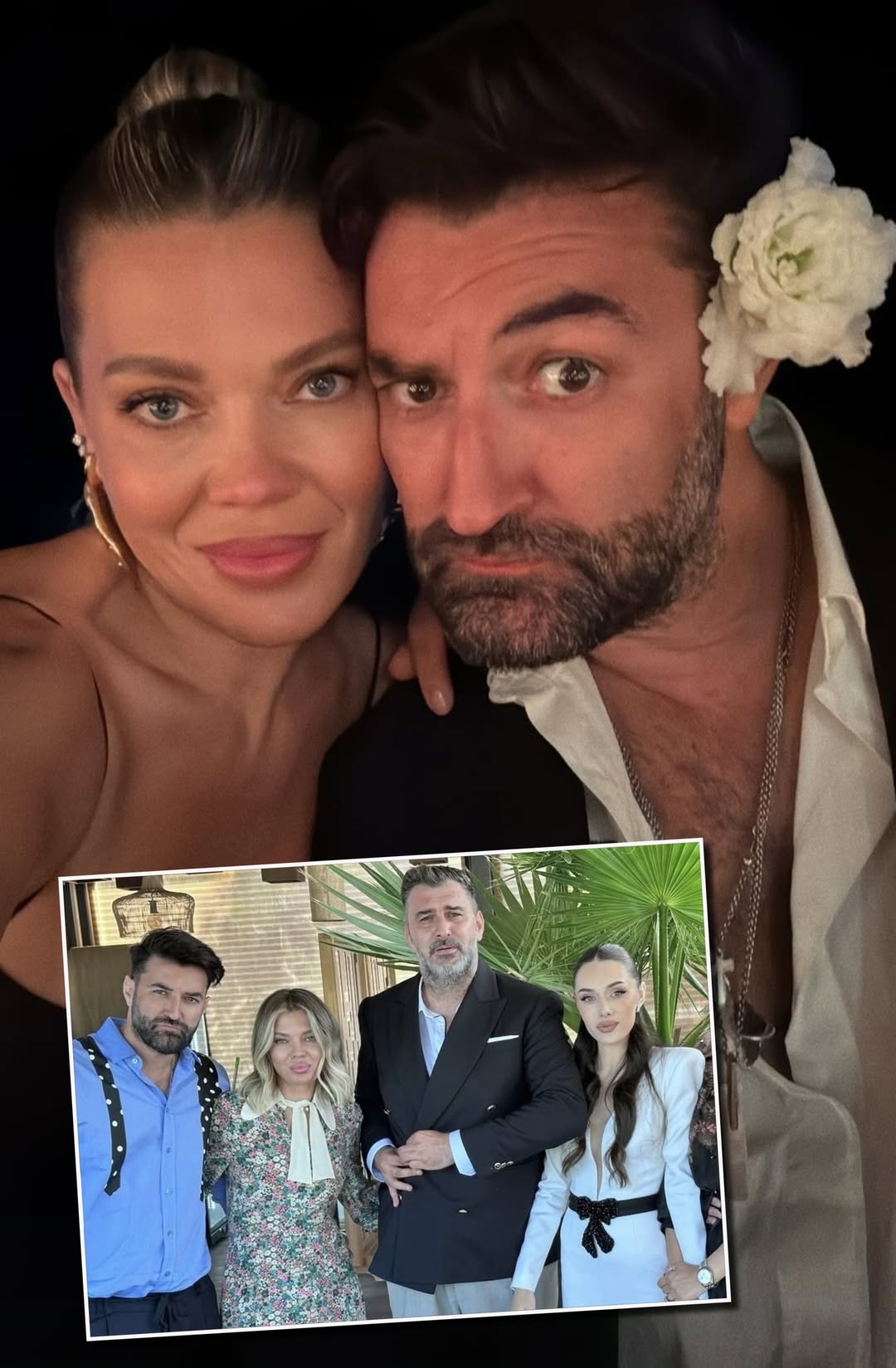 Smiley și Gina Pistol, nași superbi în Grecia. Imagini de la nunta VIP, la care a plouat cu artiști. Nu a lipsit nici micuța Josephine