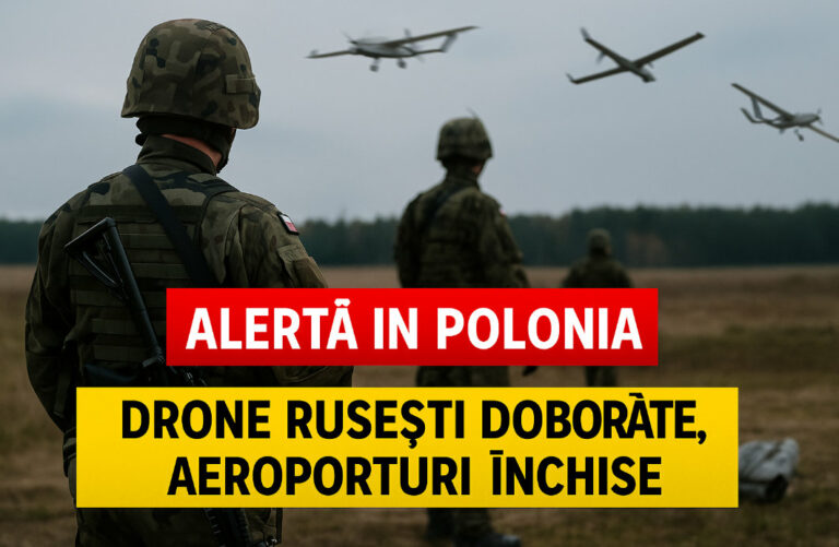 Europa de Est este in fierbere! Alerta in Polonia: drone rusesti doborate, aeroporturi inchise. Ce inseamna asta pentru Romania