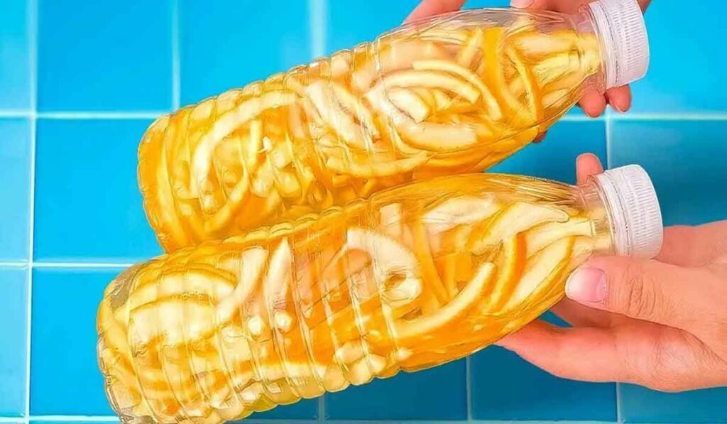 Pune coji de portocala intr-o sticla: trucul genial pentru a economisi bani