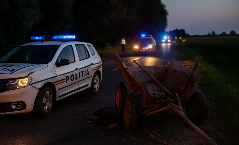 Tragedie in Galati! Autospeciala de politie a lovit o caruta. O femeie a murit, alti trei oameni au fost raniti: „Satul intreg este in doliu.”
