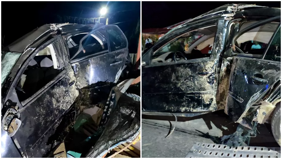Accident teribil provocat de un șofer de 19 ani, în Olt. Nouă victime au ajuns la spital după ce au fost lovite în plin