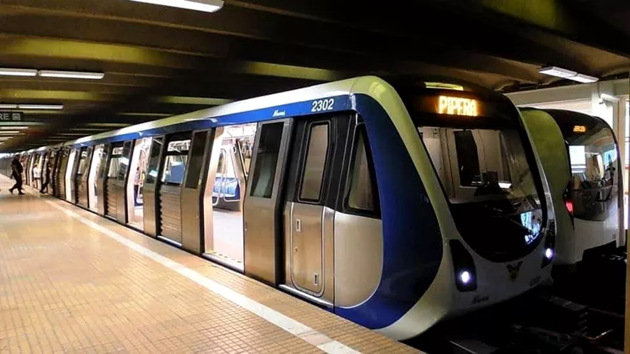 Incident la metrou, pe magistrala Pipera. Un tren cu pasageri a frânat necontrolat de mai multe şi a fost retras din circulaţie