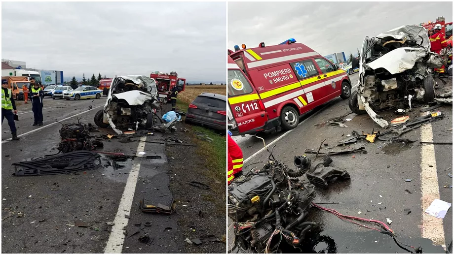 Accident mortal în Brașov: un bărbat și-a pierdut viața, după ce un camion, o dubă și o mașină s-au ciocnit. Traficul a fost oprit
