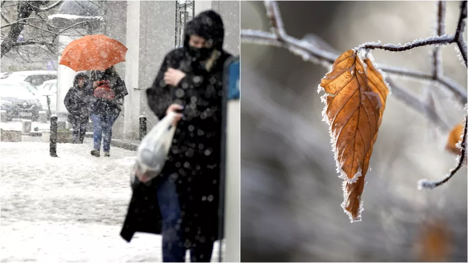Vreme de iarnă la început de săptămână: ploi, ninsori și frig în toată țara. Când revine căldura, anunțul ANM