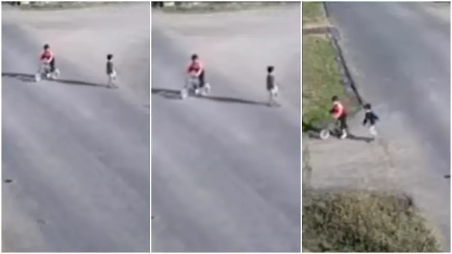 Ultimele imagini cu cei doi copii găsiți morți într-o baltă din Vaslui. Au mers să facă o baie, deși afară era frig. Video