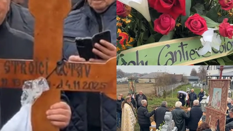 Imagini sfâșietoare de la înmormântarea Mihaelei, mămica înjunghiată de soț, în Teleorman. Ce au făcut apropiații în memoria tinerei de 25 de ani