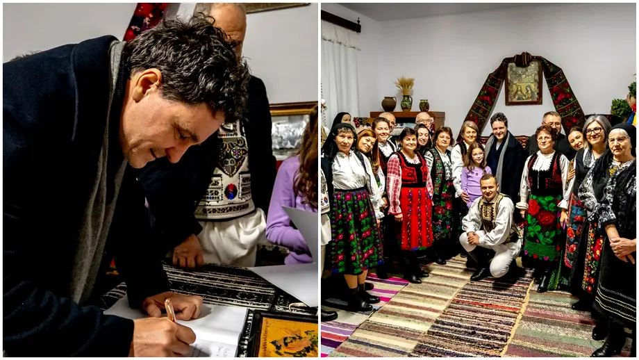 Video. Satul din România unde și-a petrecut noaptea de Crăciun Nicușor Dan: ”Foaie verde de trifoi / Președintele-i la noi!”