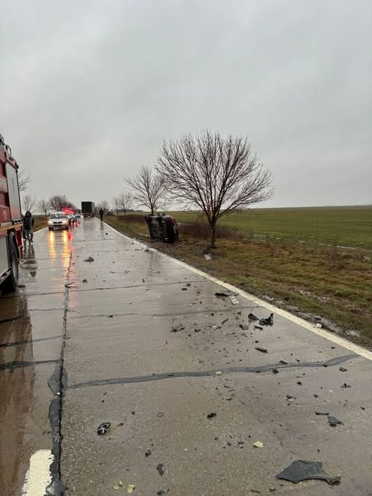 Accident mortal pe DN 65C, în județul Dolj! O persoană a murit, patru răniți transportați de urgență la spital
