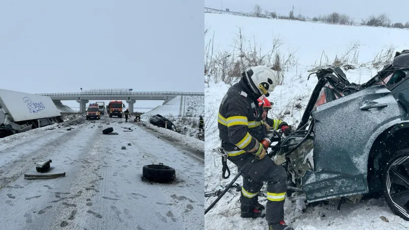 Accident șocant pe Centura Timișoarei! Un șofer a fost pur și simplu decapitat, după ce mașina lui s-a izbit violent de un TIR