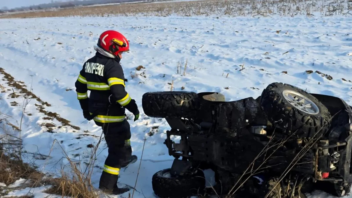 Tragedie în Florești, Giurgiu! Un tânăr s-a răsturnat cu ATV-ul în camp și a fost găsit după mai multe ore