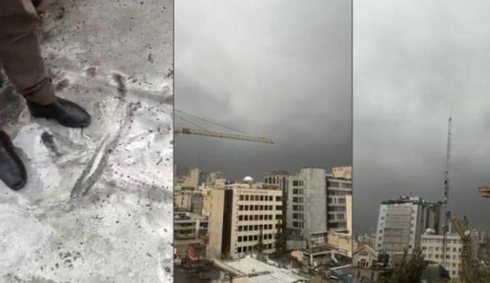 Fenomen straniu în Iran! Ploaie neagră peste Teheran!