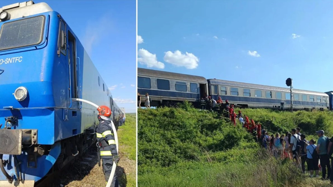 Locomotiva unui tren spre Baia Mare a luat foc în mers. Zeci de pasageri au fost evacuați de urgență
