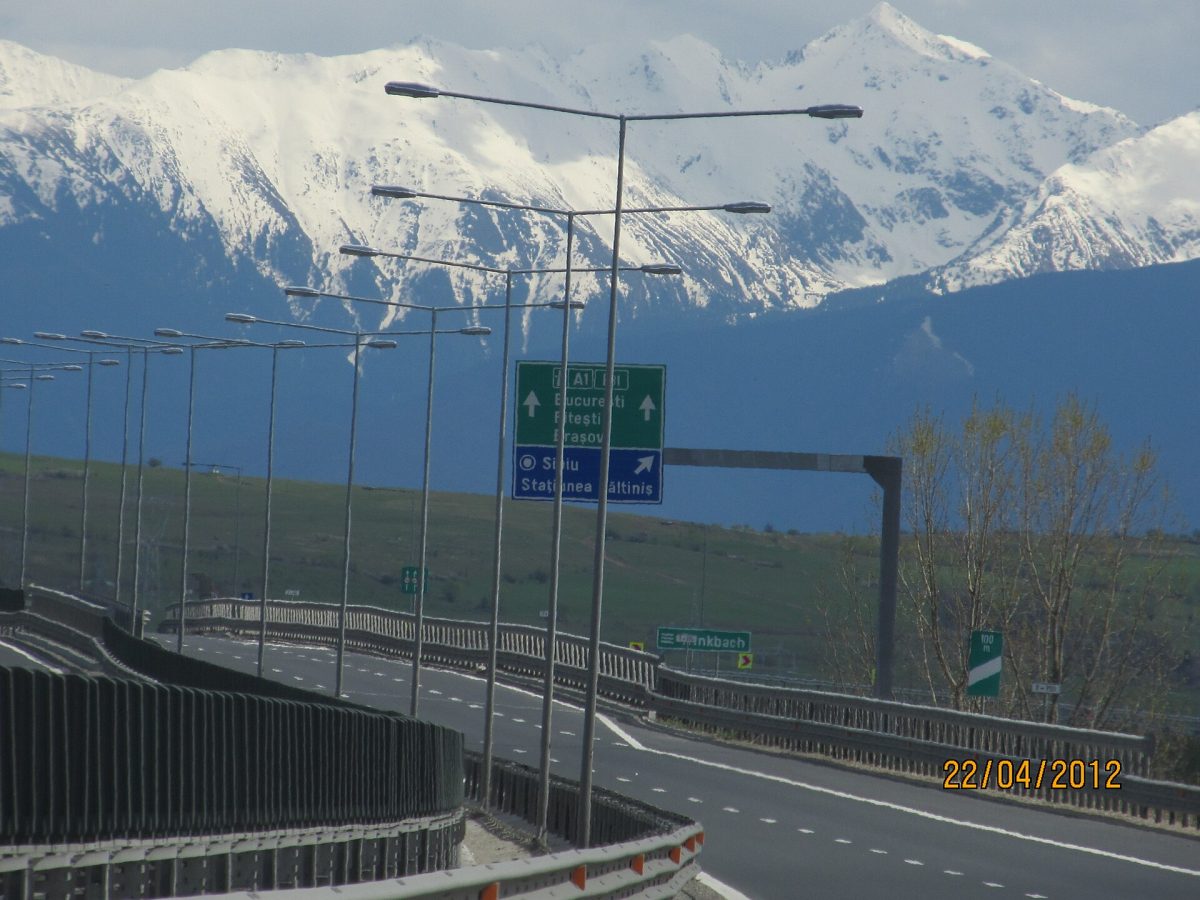 Autostrada A1 în zona Sibiului, imagine de arhivă